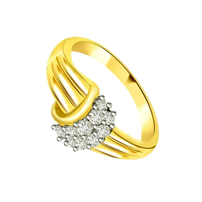 Brilliant Real Diamond Gold Ring (SDR681)