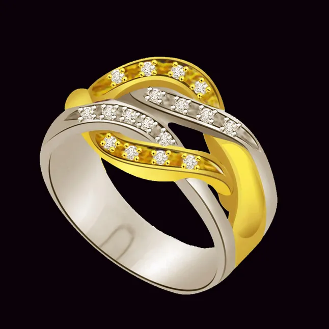 Two-Tone Real Diamond Ring (SDR685)