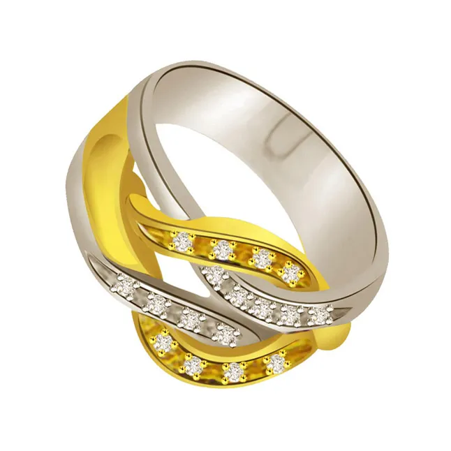 Two-Tone Real Diamond Ring (SDR685)