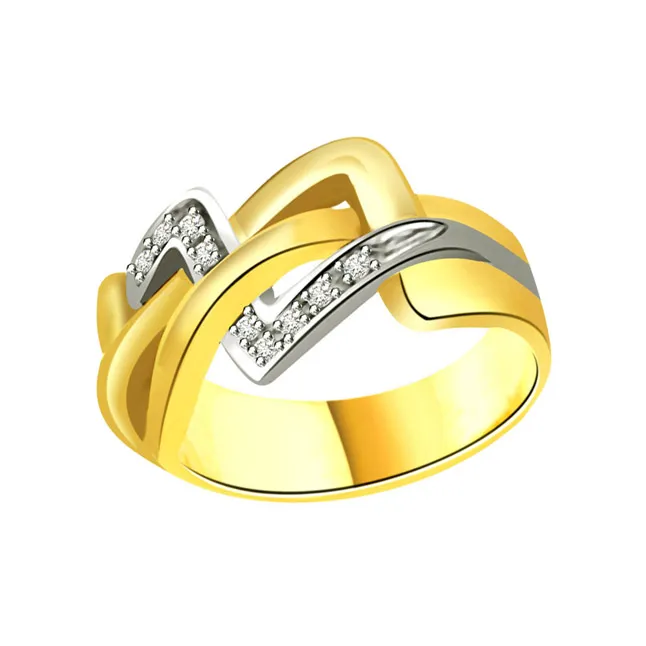 Two-Tone Real Diamond Ring (SDR687)