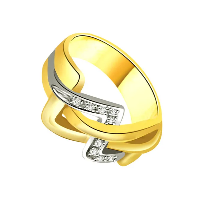 Two-Tone Real Diamond Ring (SDR687)