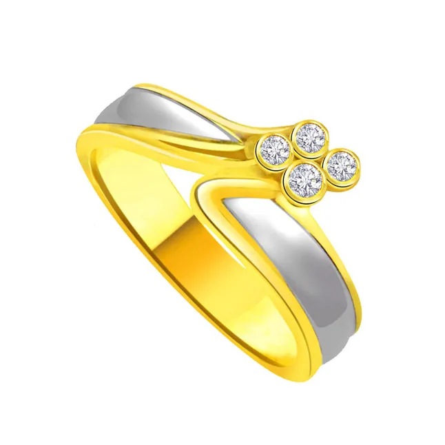 Classic Diamond 18kt Gold rings SDR690 -White Yellow Gold rings