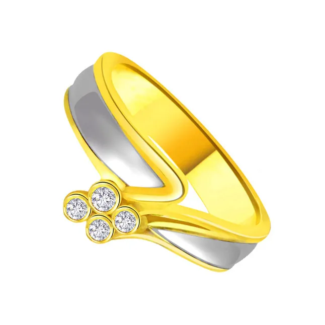Classic Diamond 18kt Gold rings SDR690 -White Yellow Gold rings