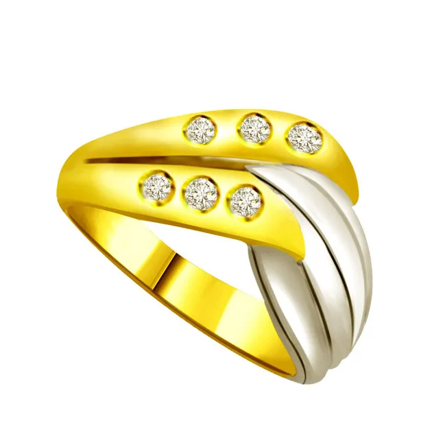 Trendy Real Diamond Gold Ring (SDR691)