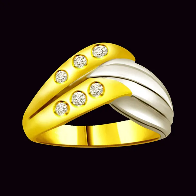 Trendy Real Diamond Gold Ring (SDR691)