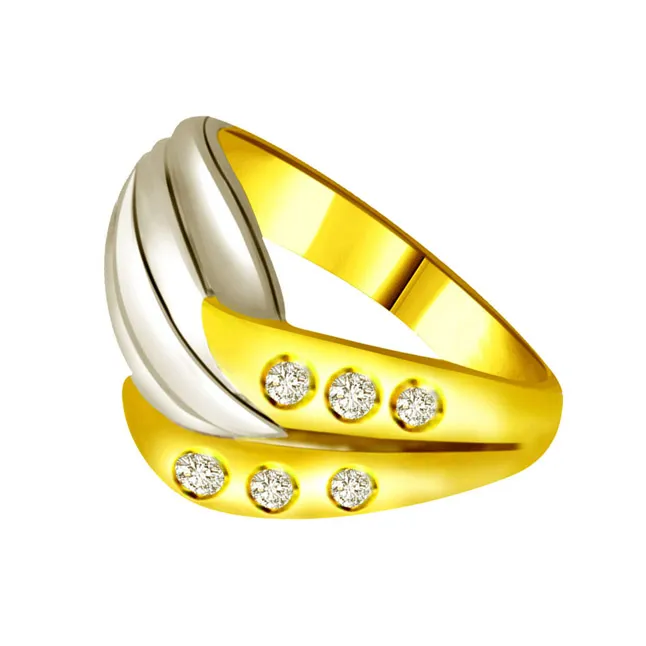 Trendy Real Diamond Gold Ring (SDR691)
