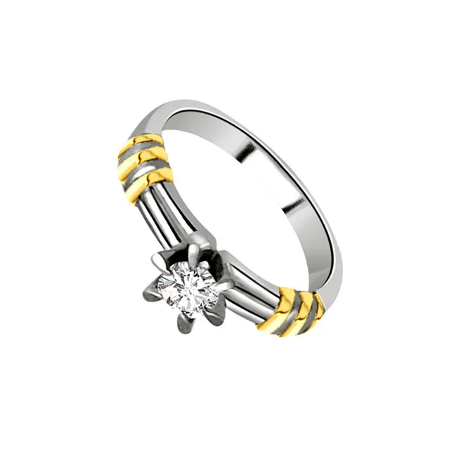 Solitaire Two -Tone Diamond rings SDR692
