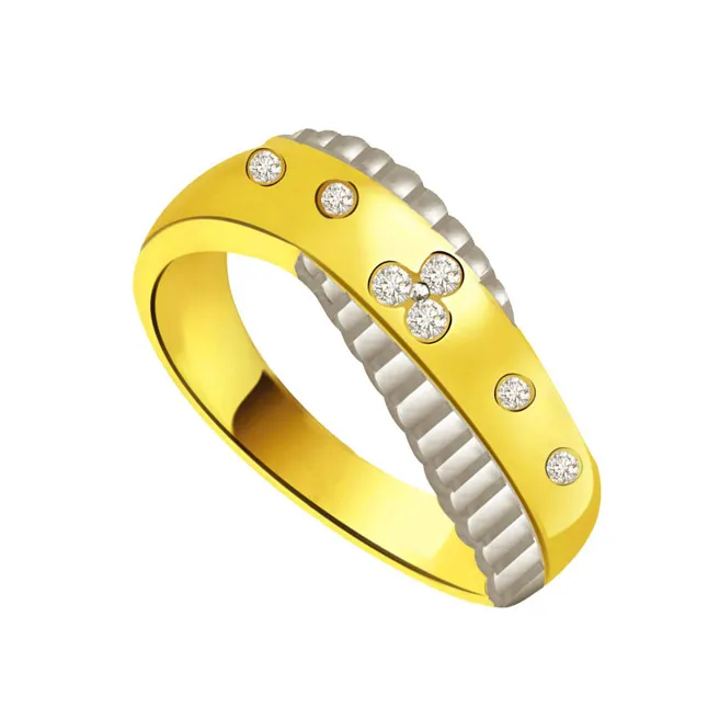 Classic Diamond 18kt Gold rings SDR693 -White Yellow Gold rings