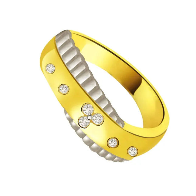 Classic Diamond 18kt Gold rings SDR693 -White Yellow Gold rings