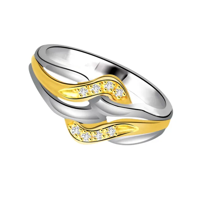 Two-Tone Real Diamond Ring (SDR697)