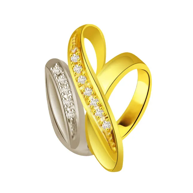 Trendy Real Diamond 18kt Gold Ring (SDR699)