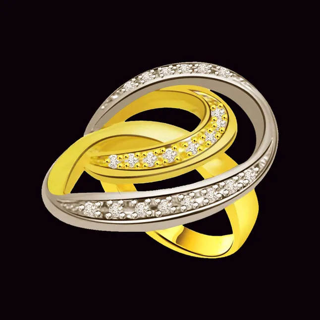 Classic Diamond 18kt Gold rings SDR700 -White Yellow Gold rings