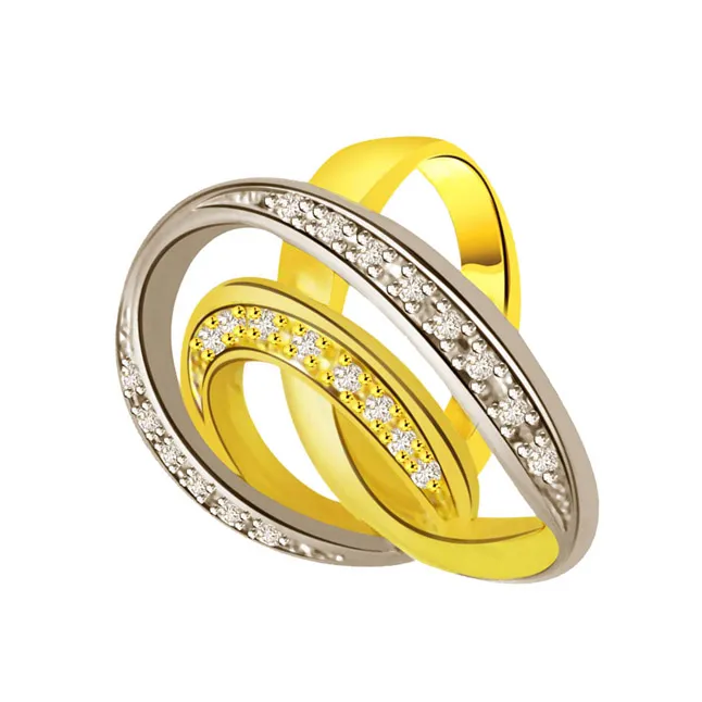 Classic Diamond 18kt Gold rings SDR700 -White Yellow Gold rings
