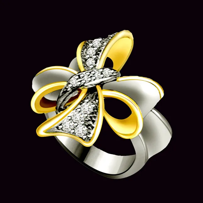 Flower Shape Real Diamond Ring (SDR701)
