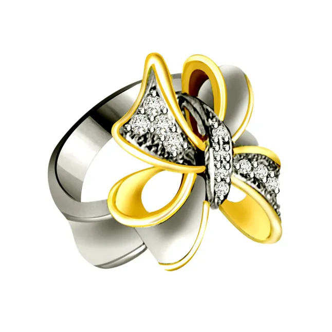 Flower Shape Real Diamond Ring (SDR701)