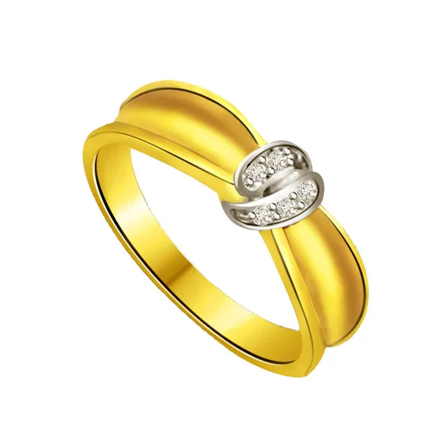 Trendy Real Diamond Gold Ring (SDR710)