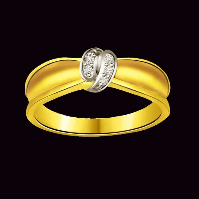 Trendy Real Diamond Gold Ring (SDR710)