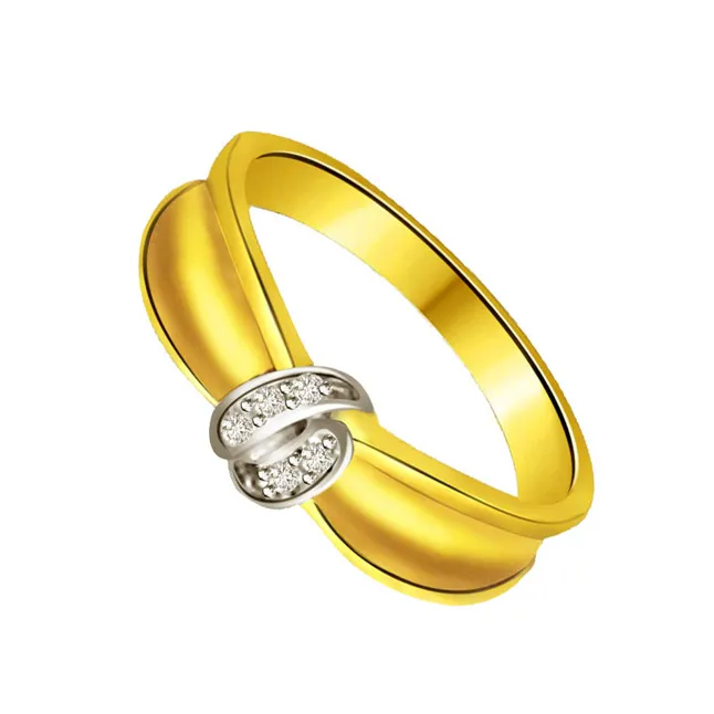 Trendy Real Diamond Gold Ring (SDR710)