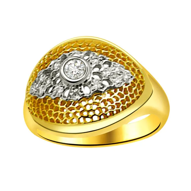 Trendy Real Diamond Gold Ring (SDR712)