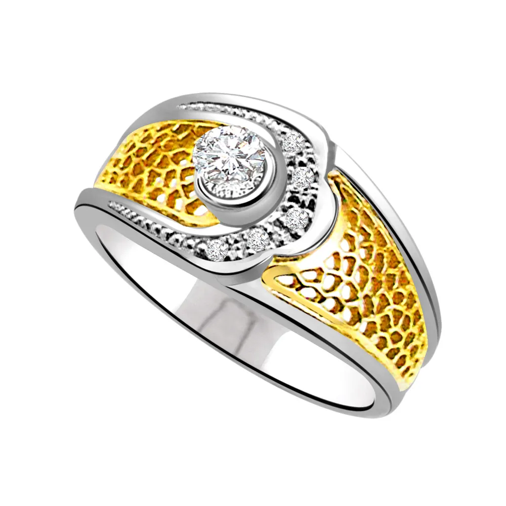 Classic Diamond Gold rings SDR713 -White Yellow Gold rings