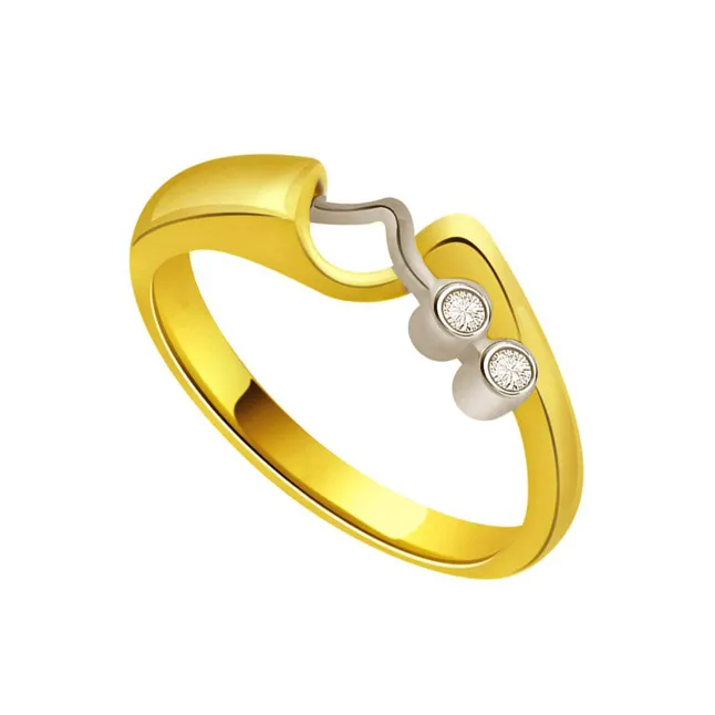 Classic Diamond Gold rings SDR723 -White Yellow Gold rings