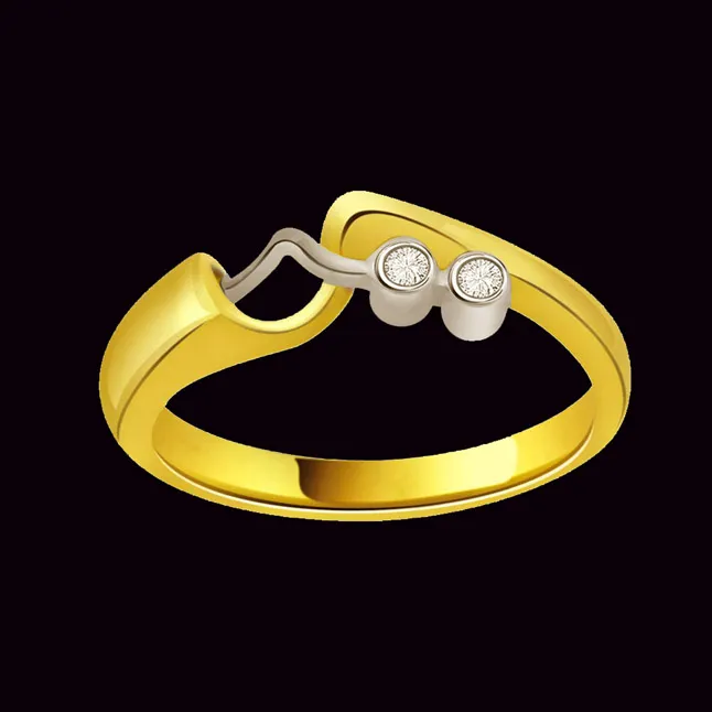 Classic Diamond Gold rings SDR723 -White Yellow Gold rings