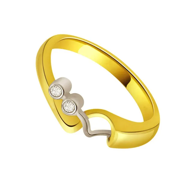 Classic Diamond Gold rings SDR723 -White Yellow Gold rings