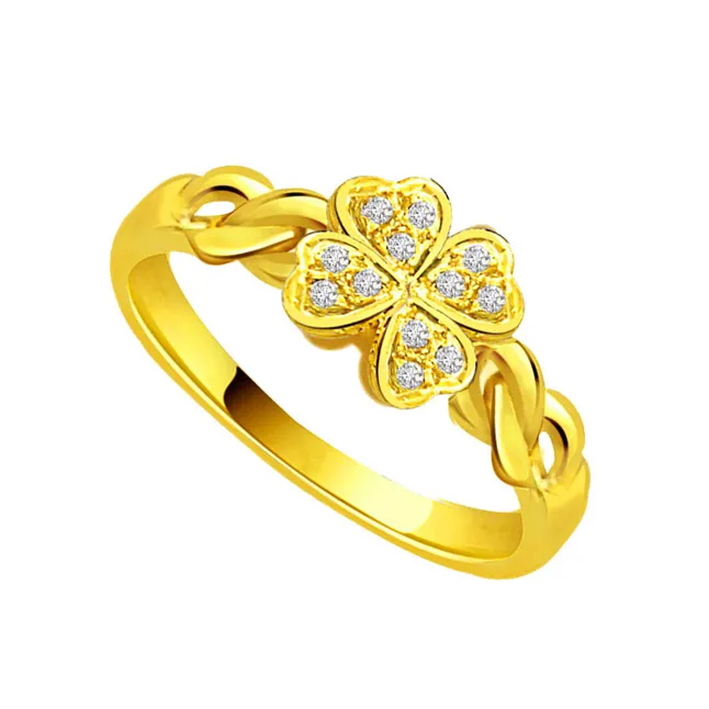 Flower Shape Real Diamond Ring (SDR724)