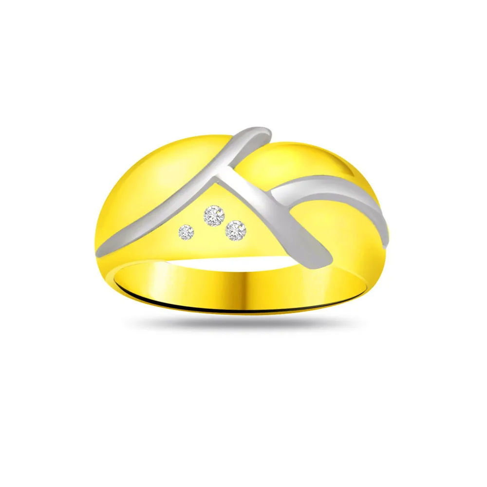 Trendy Diamond Gold rings SDR727 -3 Diamond rings