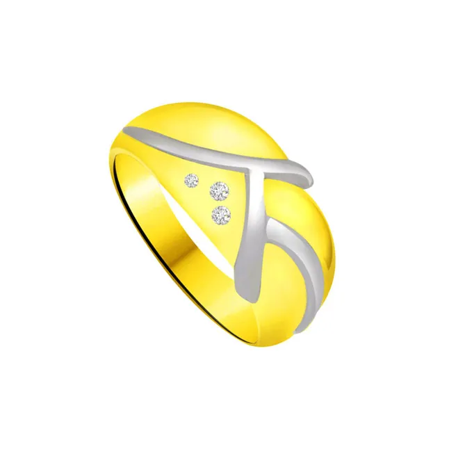 Trendy Diamond Gold rings SDR727 -3 Diamond rings
