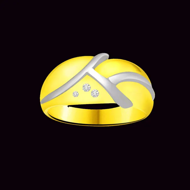 Trendy Diamond Gold rings SDR727 -3 Diamond rings