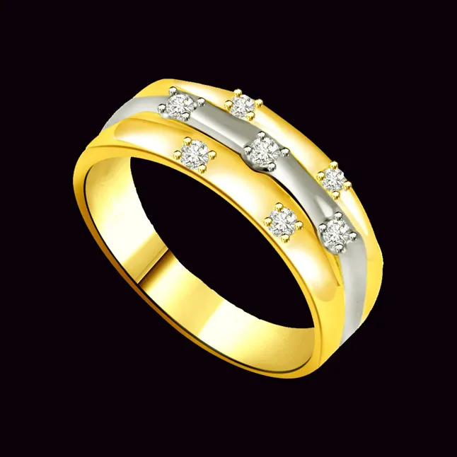 Trendy Real Diamond Gold Ring (SDR731)