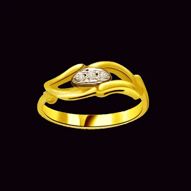 Classic Real Diamond Gold Ring (SDR737)