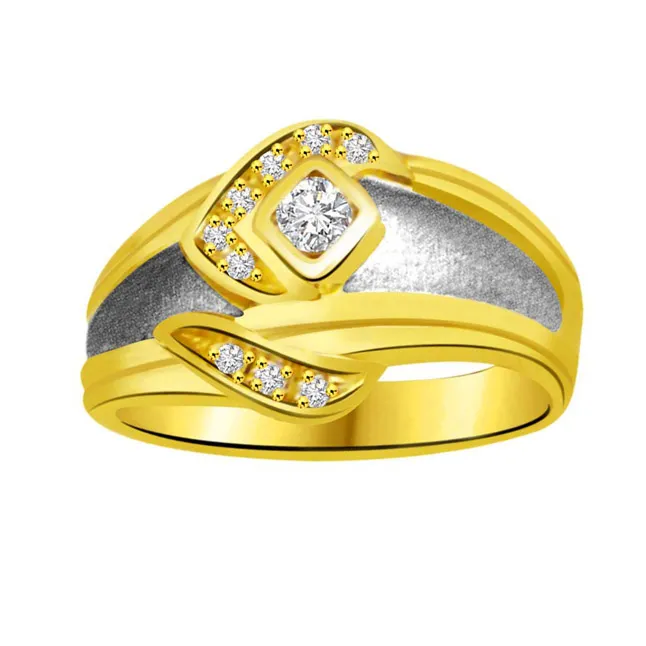 Trendy Real Diamond Gold Ring (SDR741)