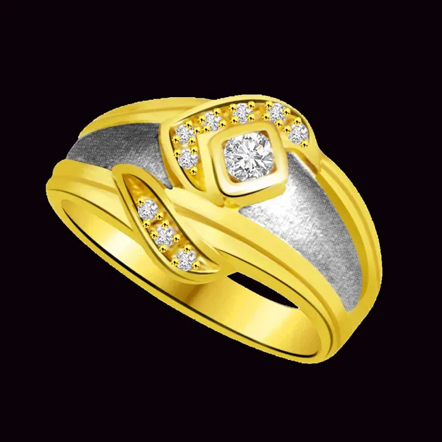 Trendy Real Diamond Gold Ring (SDR741)