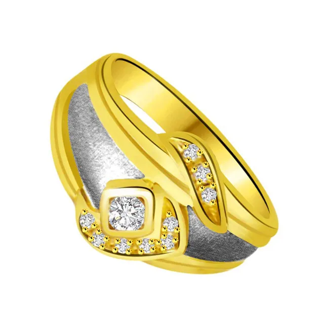 Trendy Real Diamond Gold Ring (SDR741)