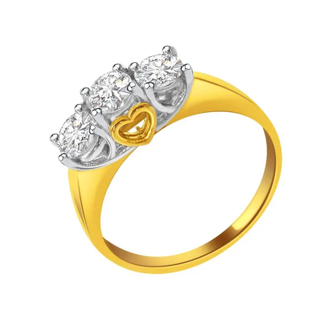 Poetic Beauty - Real 3 Diamond Ring (SDR74)