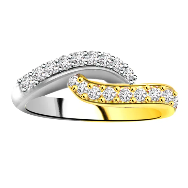 Diamond Half Eternity rings SDR756 -2 Tone Half Eternity