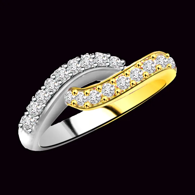 Diamond Half Eternity rings SDR756 -2 Tone Half Eternity