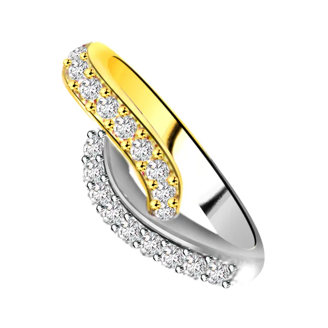 Diamond Half Eternity rings SDR756 -2 Tone Half Eternity