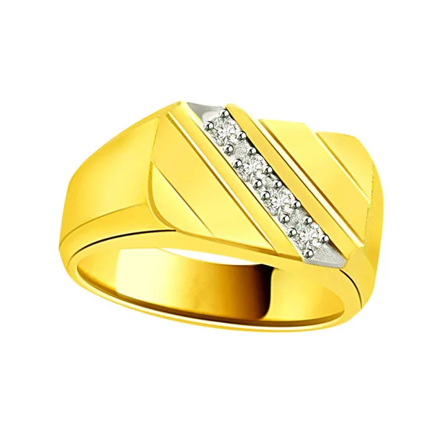 0.16cts Real Diamond 18kt Gold Men's Ring (SDR761)