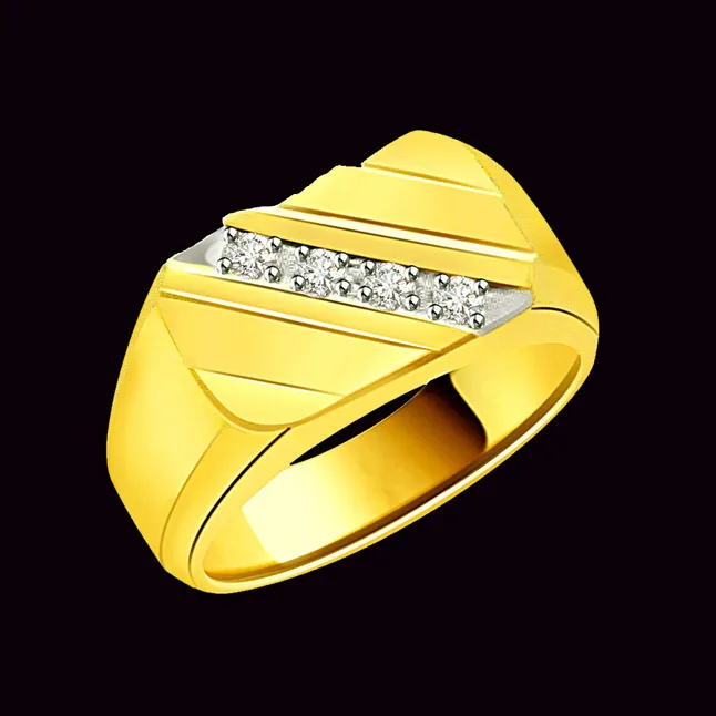 0.16cts Real Diamond 18kt Gold Men's Ring (SDR761)