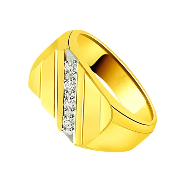 0.16cts Real Diamond 18kt Gold Men's Ring (SDR761)