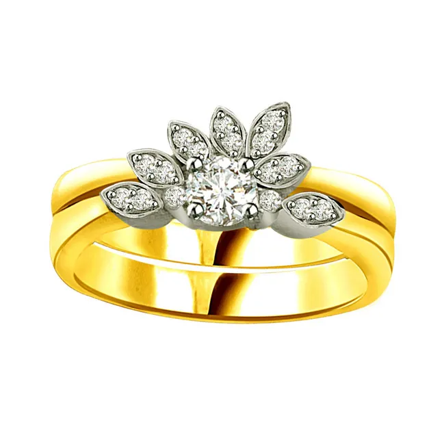 Flower Shape Real Diamond Ring (SDR762)