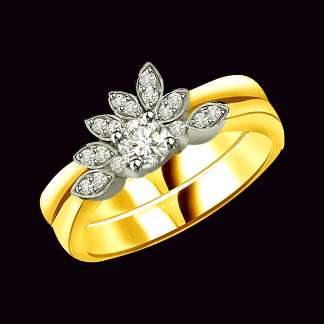 Flower Shape Real Diamond Ring (SDR762)
