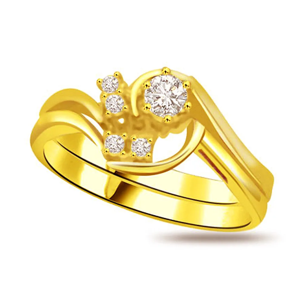Classic Diamond Gold rings SDR765