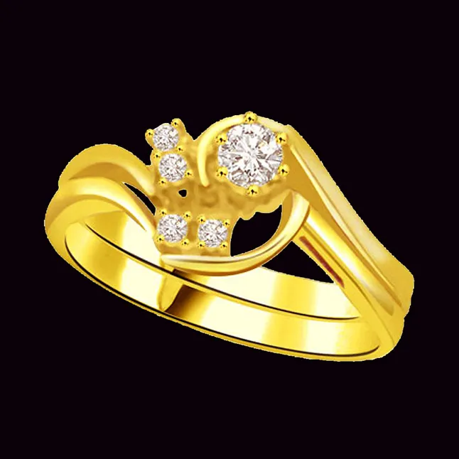 Classic Real Diamond Gold Ring (SDR765)