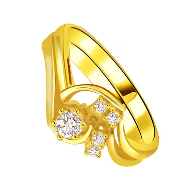 Classic Real Diamond Gold Ring (SDR765)