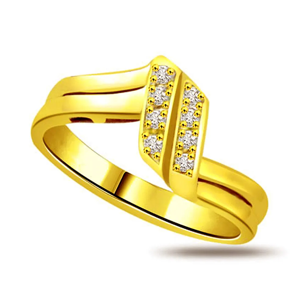 Classic Diamond Gold rings SDR767