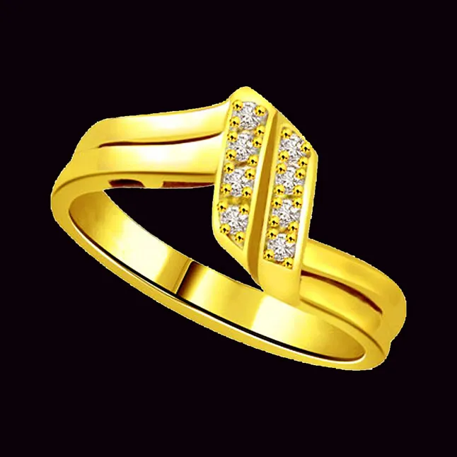 Classic Real Diamond Gold Ring (SDR767)